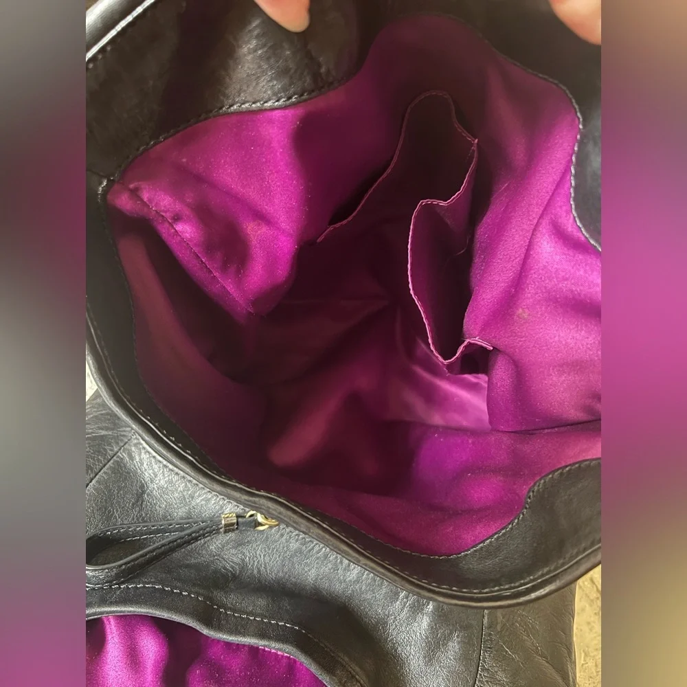 COACH Madison 25260 Phoebe Gathered Twist Leather Black Shoulder Bag - Picture 10 of 15